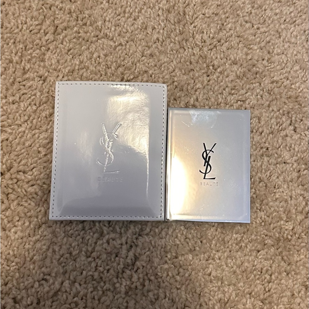 YSL Beauty White and Silver Set